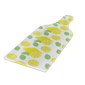 Modern Yellow Summer Fun Lemon Slices Green Snijplank (Hoek)