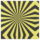 Modern Yellow Sun Ray Pattern Stof (Close Up)