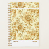 Modern Yellow Sunflower Floral Planner (Voorkant)