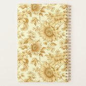 Modern Yellow Sunflower Floral Planner (Achterkant)