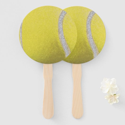Modern Yellow Tennis Ball Handwaaier (Voorkant en achterkant)