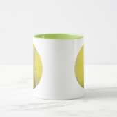 Modern Yellow Tennis Ball Mok (Midden)