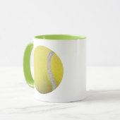 Modern Yellow Tennis Ball Mok (Voorkant links)