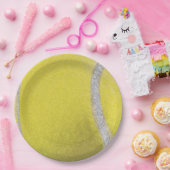 Modern Yellow Tennis Ball Papieren Bordje (Feest)