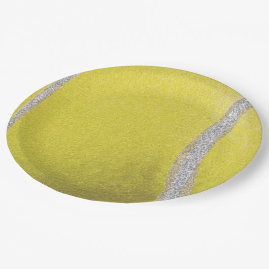Modern Yellow Tennis Ball Papieren Bordje (Gekanteld)