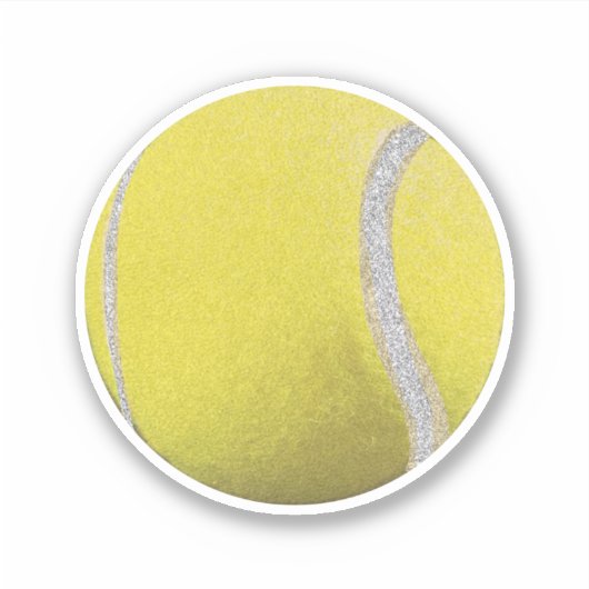 Modern Yellow Tennis Ball Sticker (Voorkant)