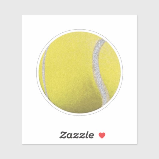 Modern Yellow Tennis Ball Sticker (Vel)
