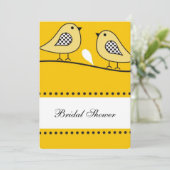 Modern Yellow Tortelduifjes Vrijgezellenfeest   Kaart (Staand voorkant)