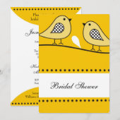 Modern Yellow Tortelduifjes Vrijgezellenfeest   Kaart (Voorkant / Achterkant)