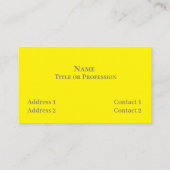 Modern Yellow Visitekaartje (Achterkant)