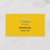 Modern Yellow Visitekaartje (Voorkant)