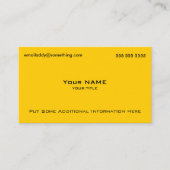 Modern Yellow Visitekaartje (Voorkant)