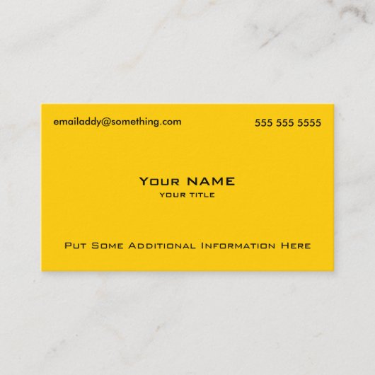 Modern Yellow Visitekaartje (Voorkant)