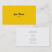Modern Yellow Visitekaartje (Voorkant / Achterkant)