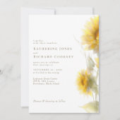 Modern Yellow Watercolor Sunflowers II Kaart (Voorkant)