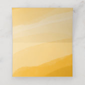 Modern Yellow Waterverf foto bruiloft gevouwen Plaatskaartje (Binnenkant ongevouwen)