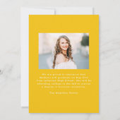 Modern Yellow Wavy Lijst 2 Foto Afstuderen Aankondiging (Achterkant)