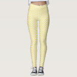Modern Yellow/White Trendy Chevron Leggings<br><div class="desc">Geel en wit chevron (zigzag) patroon.</div>