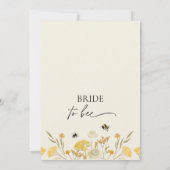 Modern Yellow Wreath Bride to Bee Vrijgezellenfees Kaart (Achterkant)
