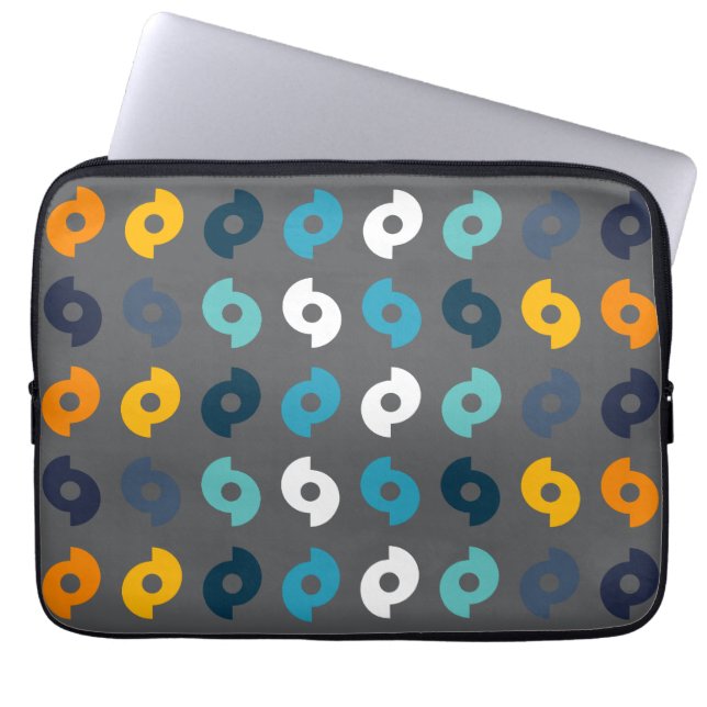 Modern Yin-Yang-patroon Laptop Sleeve (Voorkant)