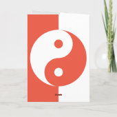Modern YinYang Happy Birthday wenskaart Kaart (Achterkant)