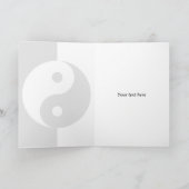 Modern YinYang Happy Birthday wenskaart Kaart (Binnen)