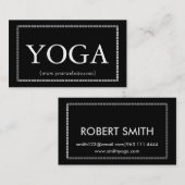 Modern Yoga Instructor Bold Border Professional Visitekaartje (Voorkant / Achterkant)