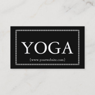 Modern Yoga Instructor Bold Border Professional Visitekaartje