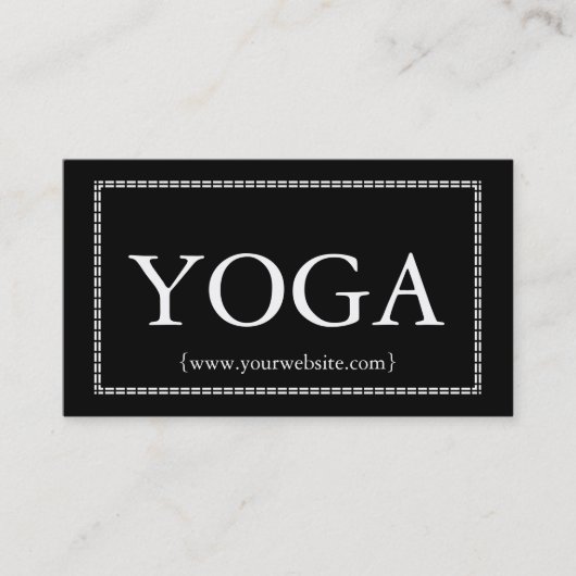 Modern Yoga Instructor Bold Border Professional Visitekaartje (Voorkant)