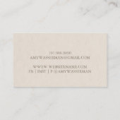 Modern Yoga Instructor Lotus Flower Visitekaartje (Achterkant)