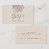 Modern Yoga Instructor Lotus Flower Visitekaartje (Voorkant / Achterkant)