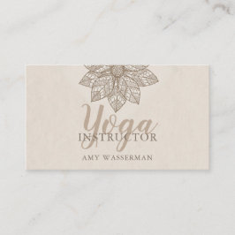 Modern Yoga Instructor Lotus Flower Visitekaartje