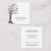 Modern Yoga Instructor Vierkante Visitekaartje (Voorkant / Achterkant)