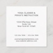 Modern Yoga Instructor Vierkante Visitekaartje (Achterkant)
