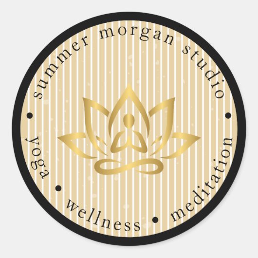Modern Yoga Studio Logo Sticker (Voorkant)