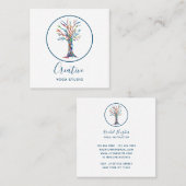 Modern Yoga Studio Vierkante Visitekaartje (Voorkant / Achterkant)