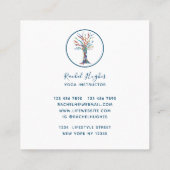 Modern Yoga Studio Vierkante Visitekaartje (Achterkant)