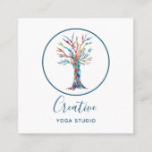 Modern Yoga Studio Vierkante Visitekaartje (Voorkant)