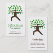 Modern, Yoga Wellness Instructor, Boom Visitekaartje (Voorkant / Achterkant)