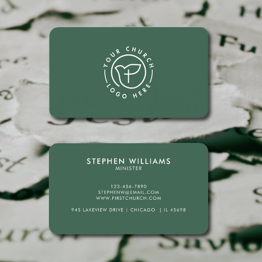 Modern Your Church Logo Minister Minimalistisch Gr Visitekaartje