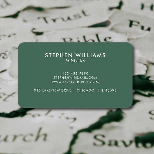 Modern Your Church Logo Minister Minimalistisch Gr Visitekaartje