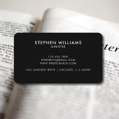 Modern Your Church Logo Minister zwart-wit Visitekaartje