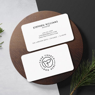 Modern Your Church Logo Minister zwart-wit Visitekaartje
