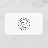 Modern Your Church Logo Minister zwart-wit Visitekaartje (Voorkant)
