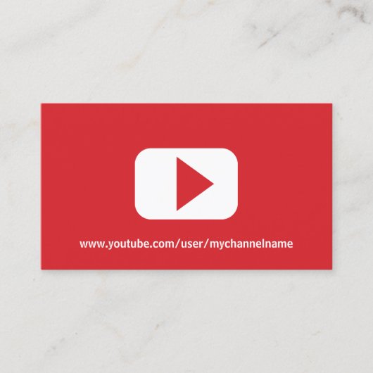 Modern YouTube-foto Visitekaartje (Voorkant)