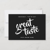 Modern you've got great taste qr code thank you bedankkaart (Voorkant)