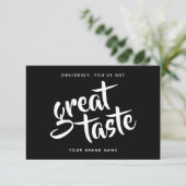 Modern you've got great taste qr code thank you bedankkaart (Staand voorkant)