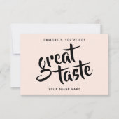 Modern you've got great taste qr code thank you bedankkaart (Voorkant)