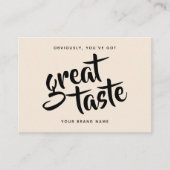 Modern you've got great taste qr code thank you visitekaartje (Voorkant)