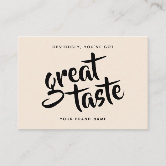 Modern you've got great taste qr code thank you visitekaartje (Voorkant)